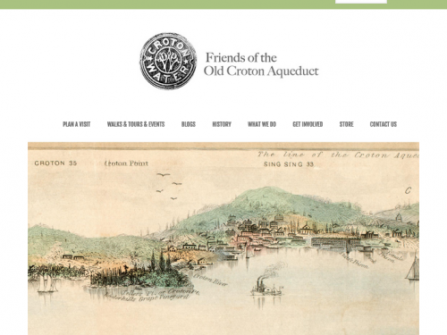 Snapshot of Freidns of the Old Croton Aqueduct website