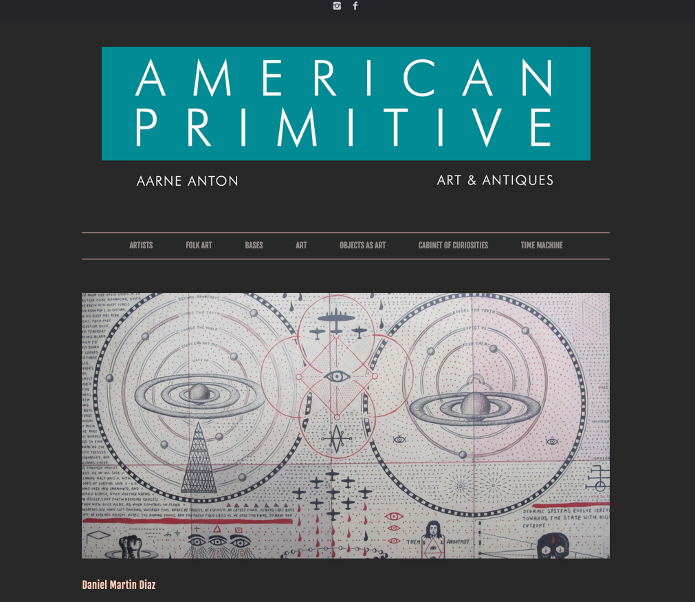 Snapshot of American Primitive Gallery website